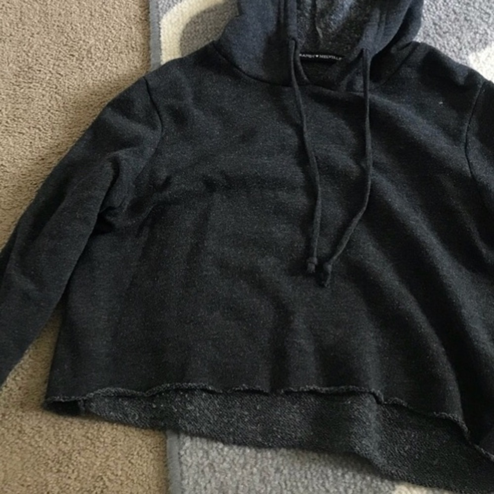 Brandy Melville grey cropped hoodie